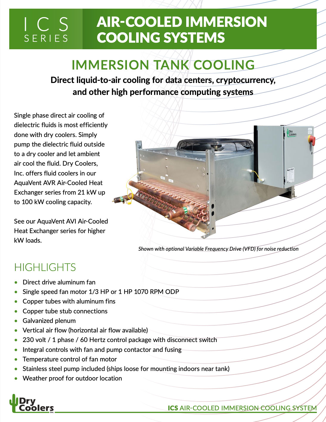 ICS 2205: Air-Cooled Immersion Cooling System